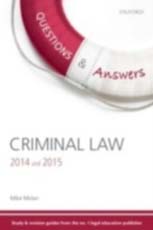 Questions and Answers Criminal Law 2014-2015