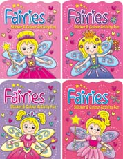Fairies Sticker and Colour Activity Fun Book 2 (Pink)