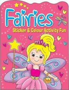 Fairies Sticker and Colour Activity Fun Book 4 (Dark Pink)