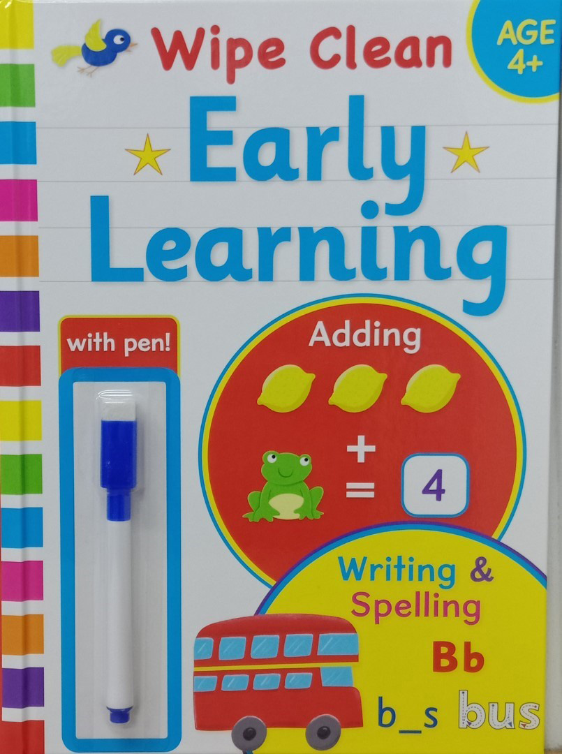 Wipe Clean Early Learning Writing and Spelling - Age 4+ (Hard Cover)