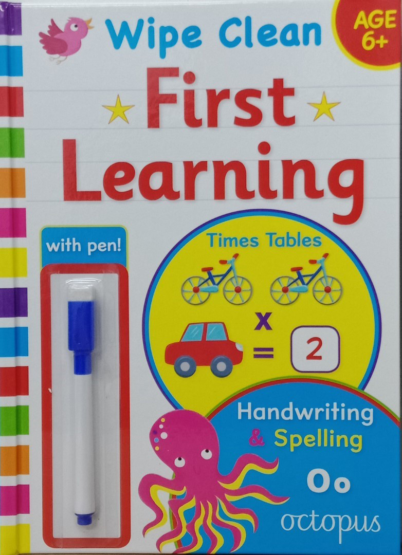 Wipe Clean First Learning Handwriting and Spelling - Age 6+ (Hard Cover)