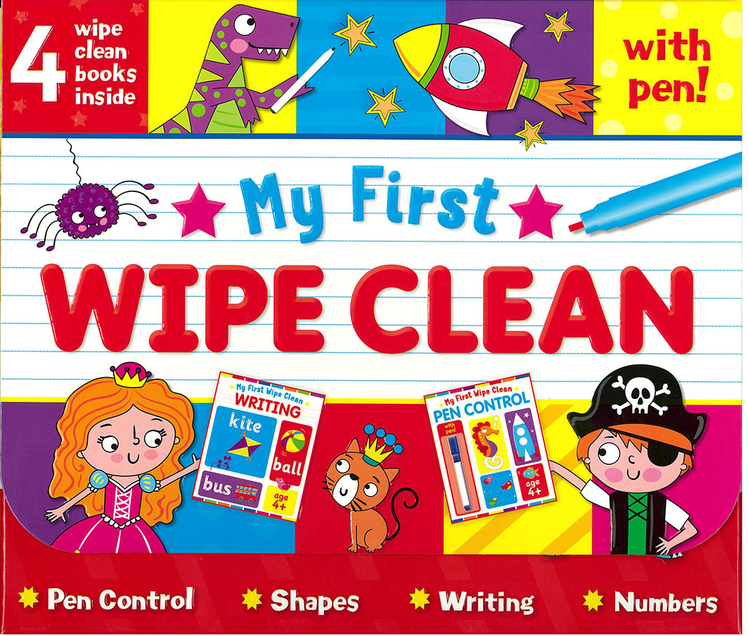 My First Wipe Clean Box ( 4 Books With Pen )