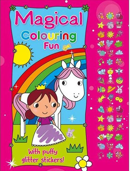 Magical Colouring Fun with Puffy Glitter Stickers