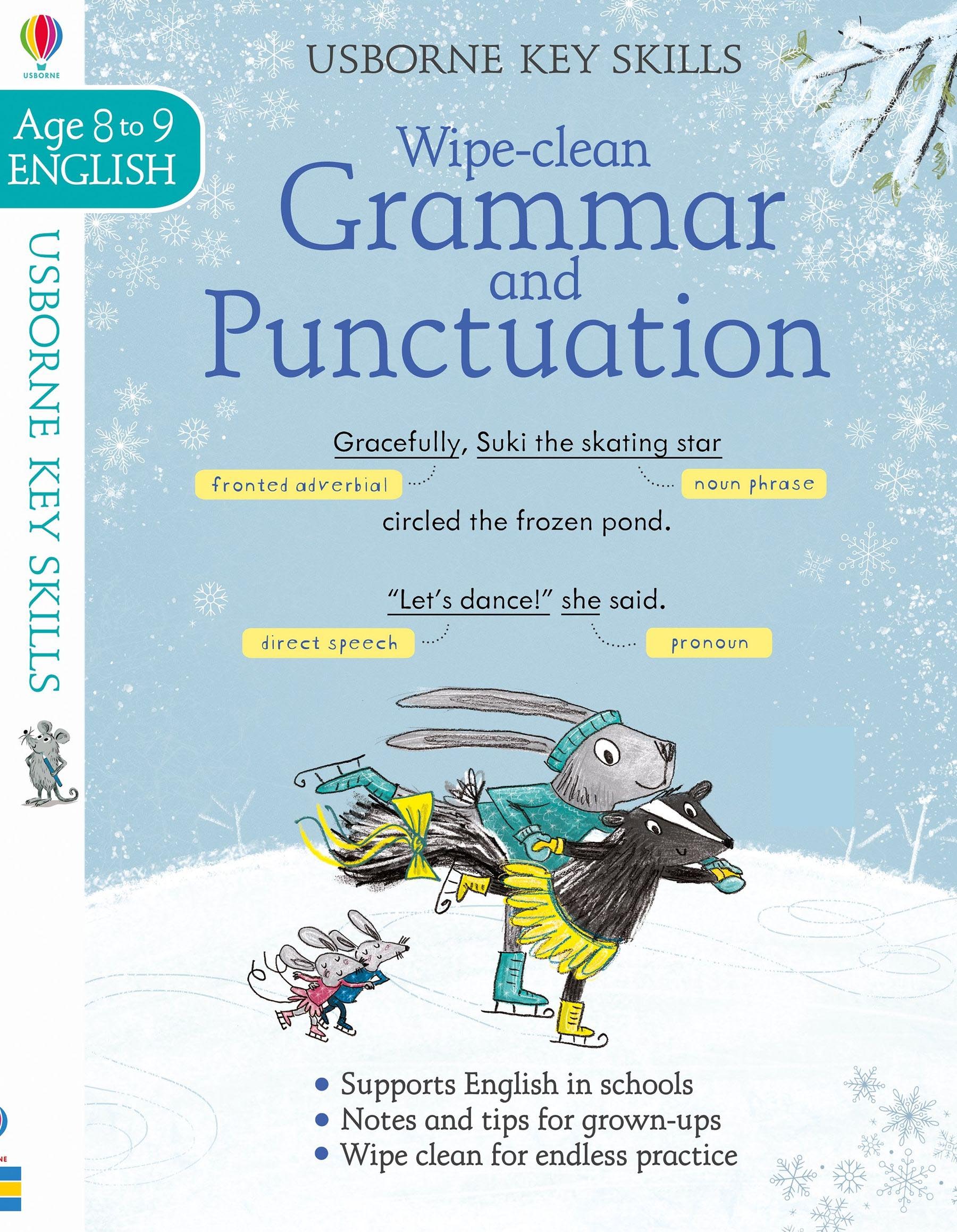 Usborne Key Skills Wipe Clean Grammar and Punctuation (Age 8 to 9 English)