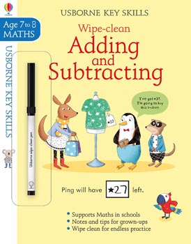 Usborne Key Skills Wipe Clean Adding and Subtracting(Age 7 to 8 Science)