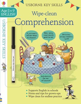 Usborne Key Skills Wipe clean Comprehension (Age 8 to 9 English)