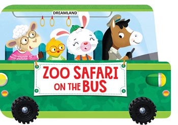 Zoo Safari on the Bus - A Shaped Board book with Wheels