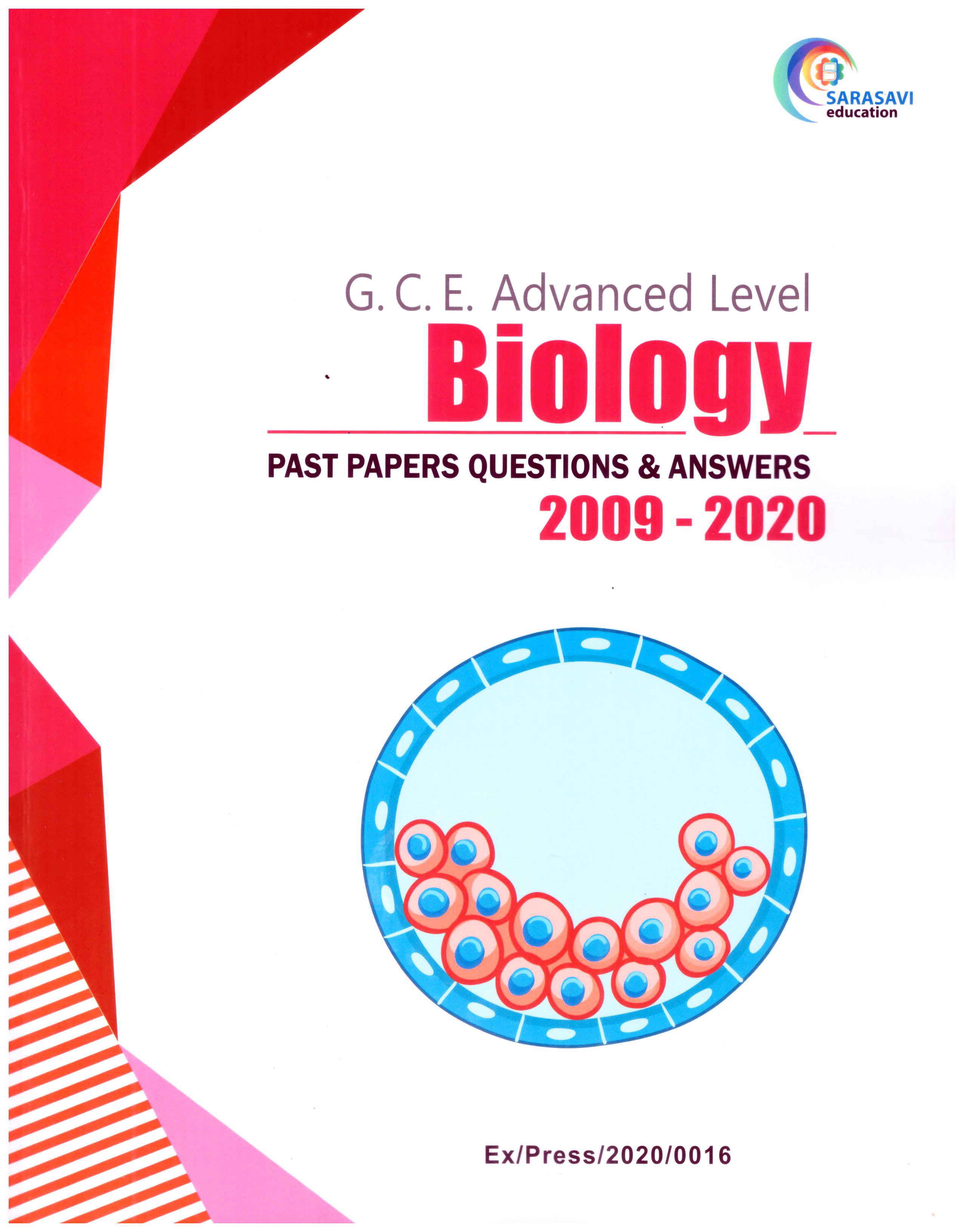 Sarasavi A/L Biology ( Past Papers Questions and Answers 2009 - 2020 )