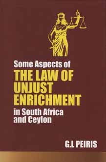 Some Aspects of The Law of Unjust Enrichment in South Africa and ceylon