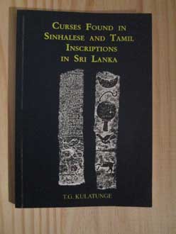 Curses Found in Sinhalese and Tamil Inscriptions in Sri Lanka