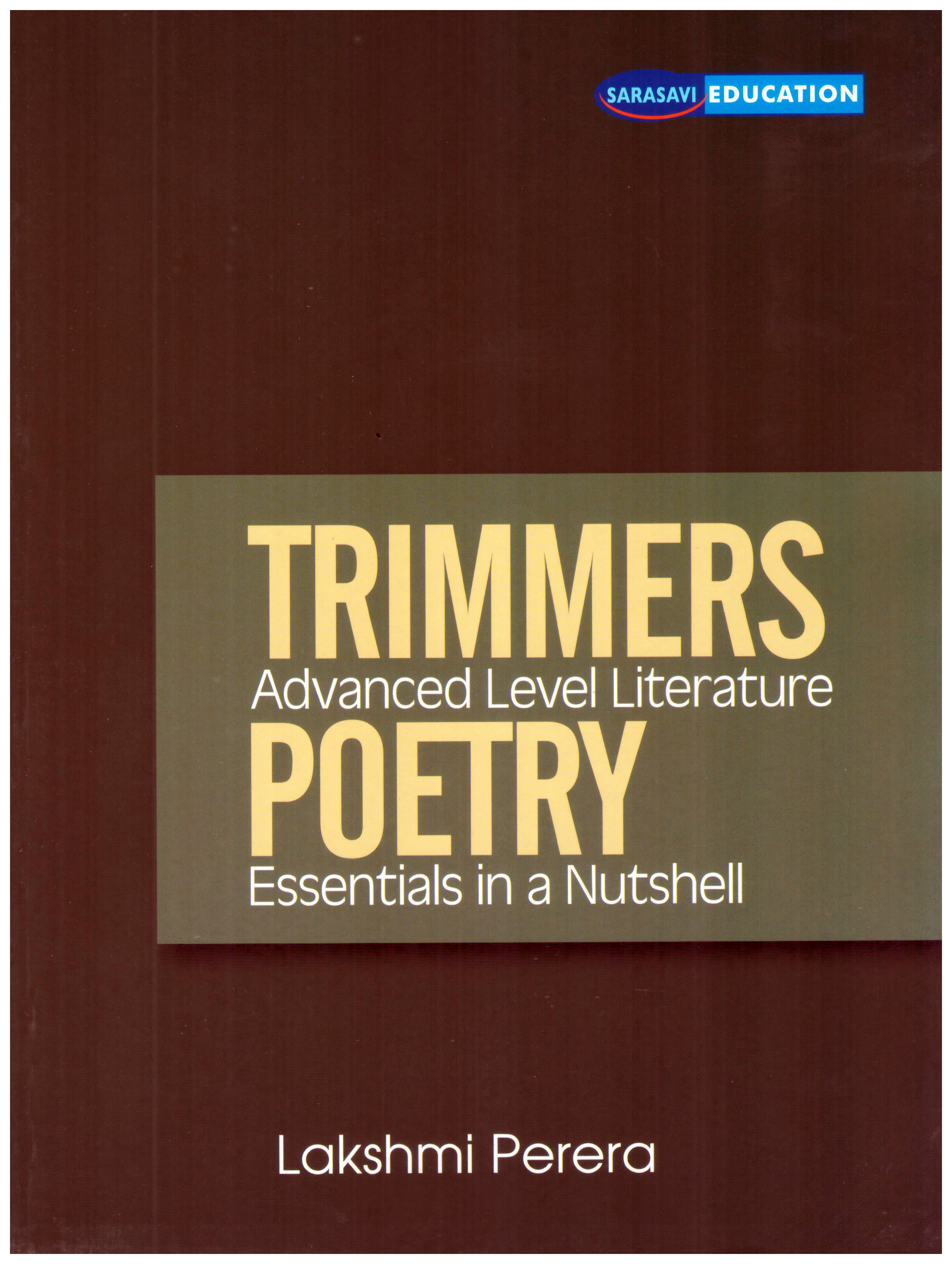 Trimmers Advanced Level Literature Poetry Essentials in a Nutshell