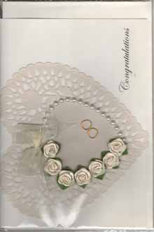 Hand Made Congratulation Card (Pearls)