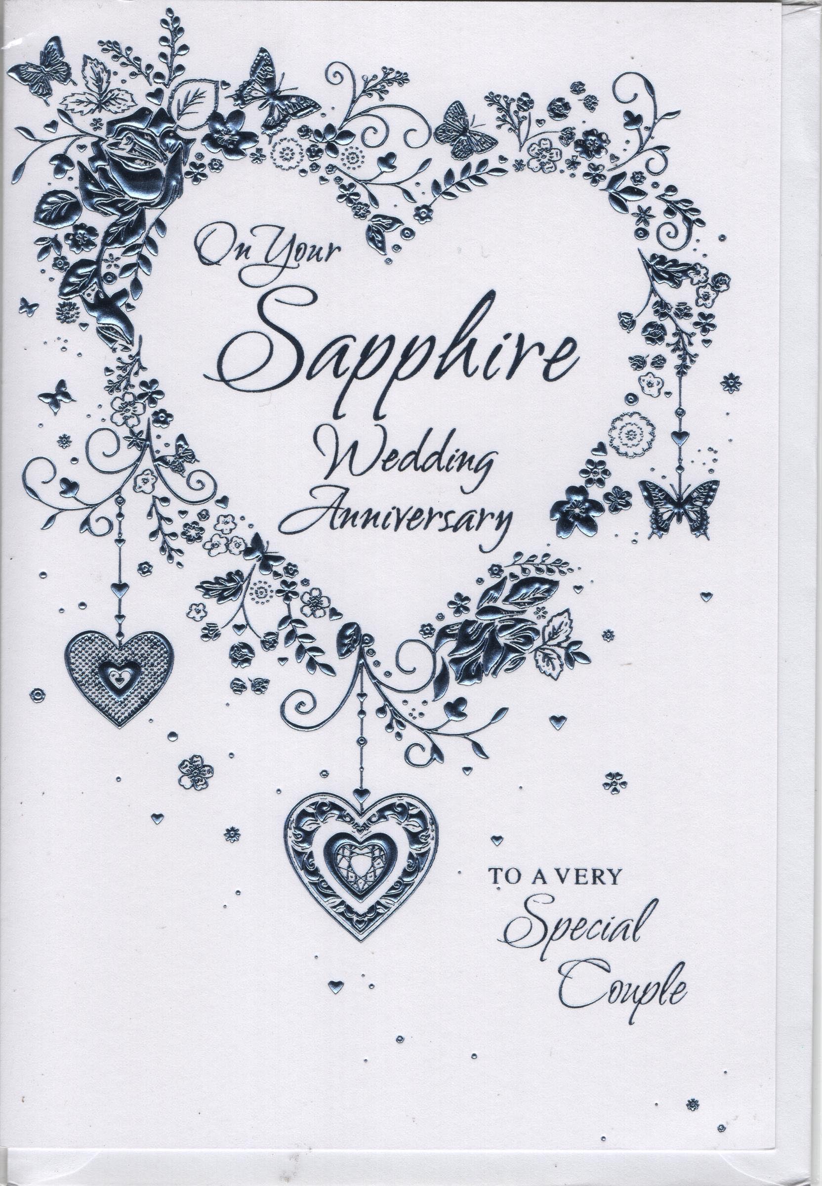 Simon Elvin Greeting Card : On Your Sapphire Wedding Anniversary