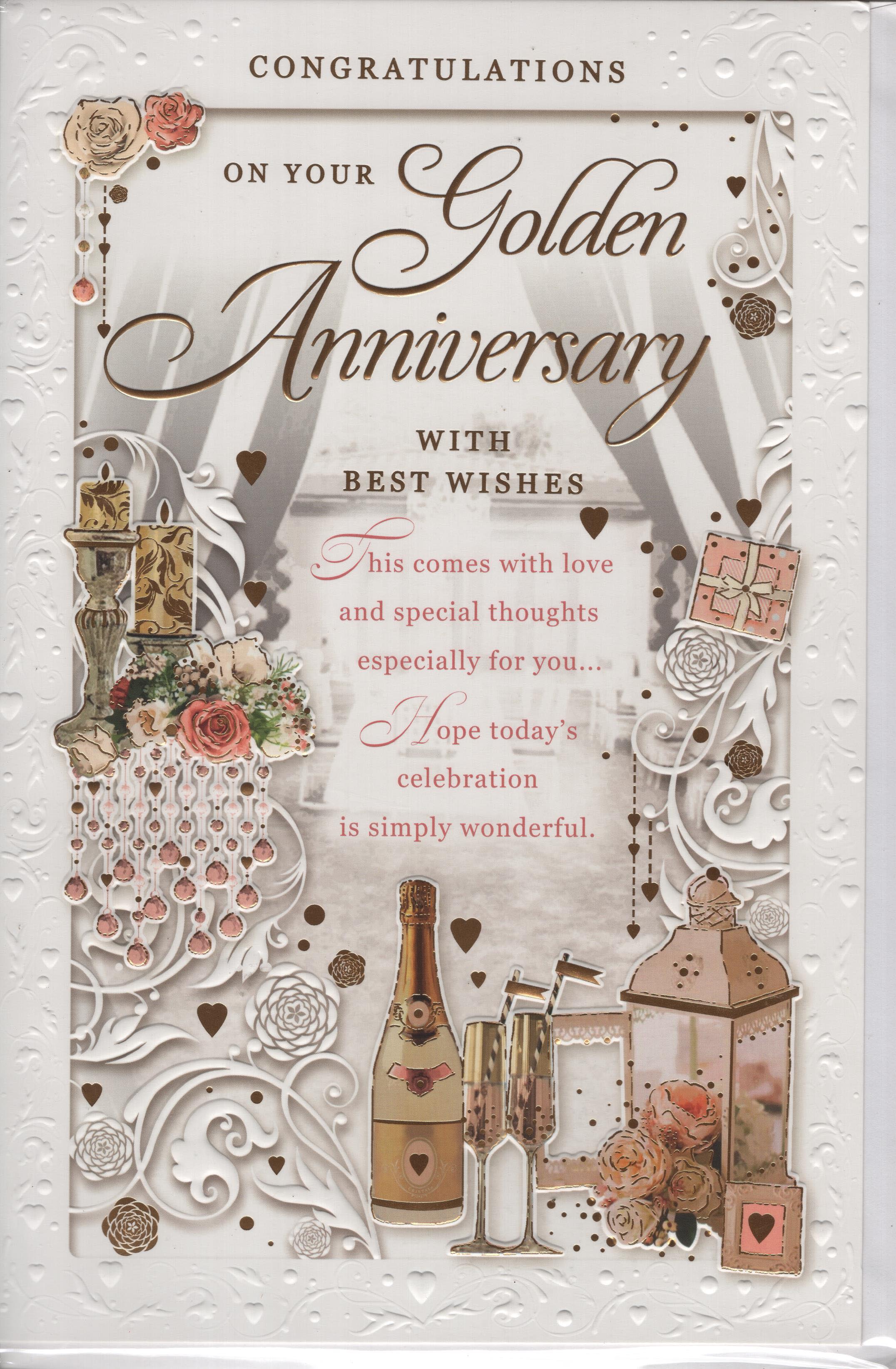 Xpress Yourself Greeting Card : Congratulations On Your Golden Anniversary With Best Wishes