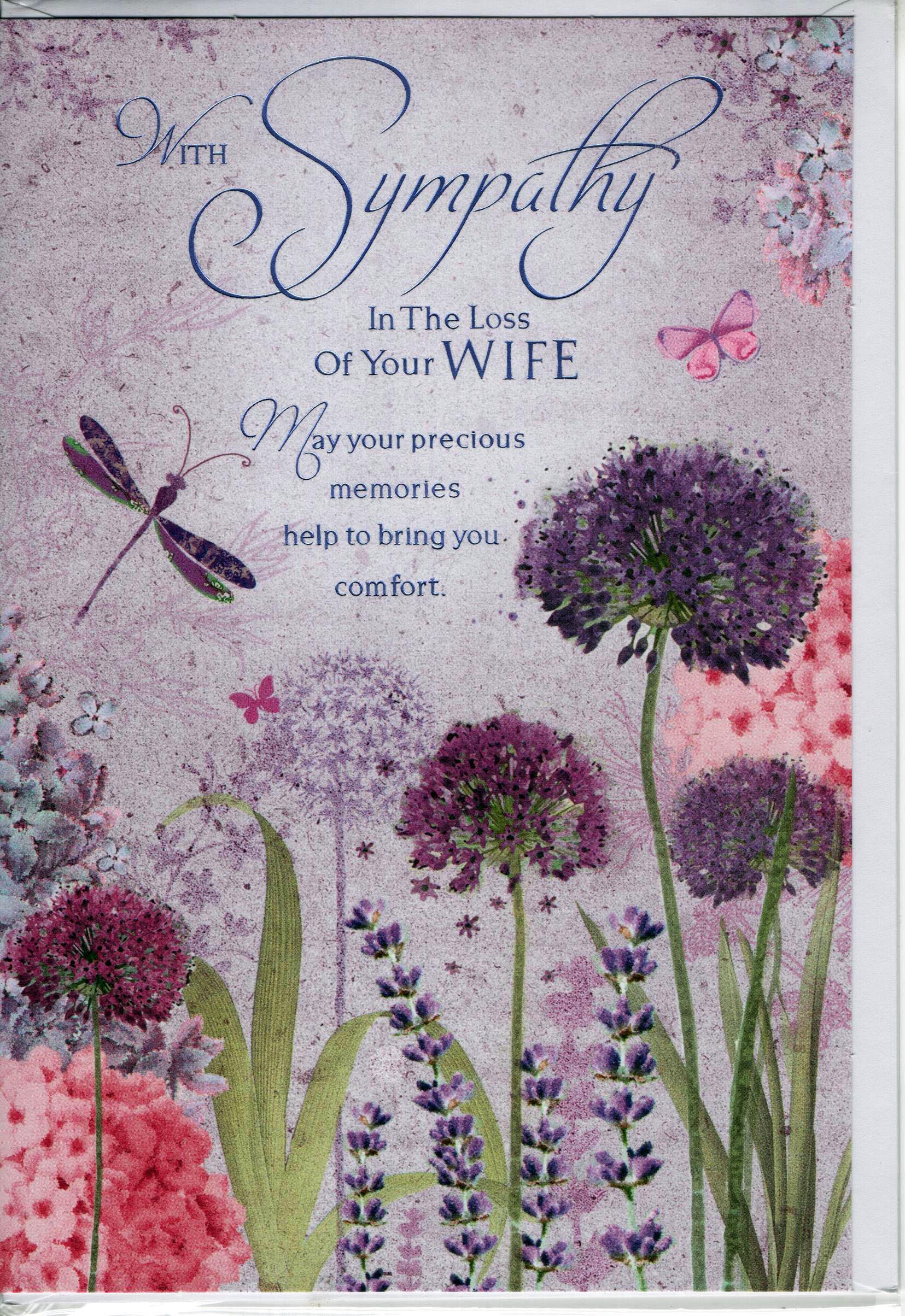 With Sympathy in The Loss of Your Wife Greeting Card