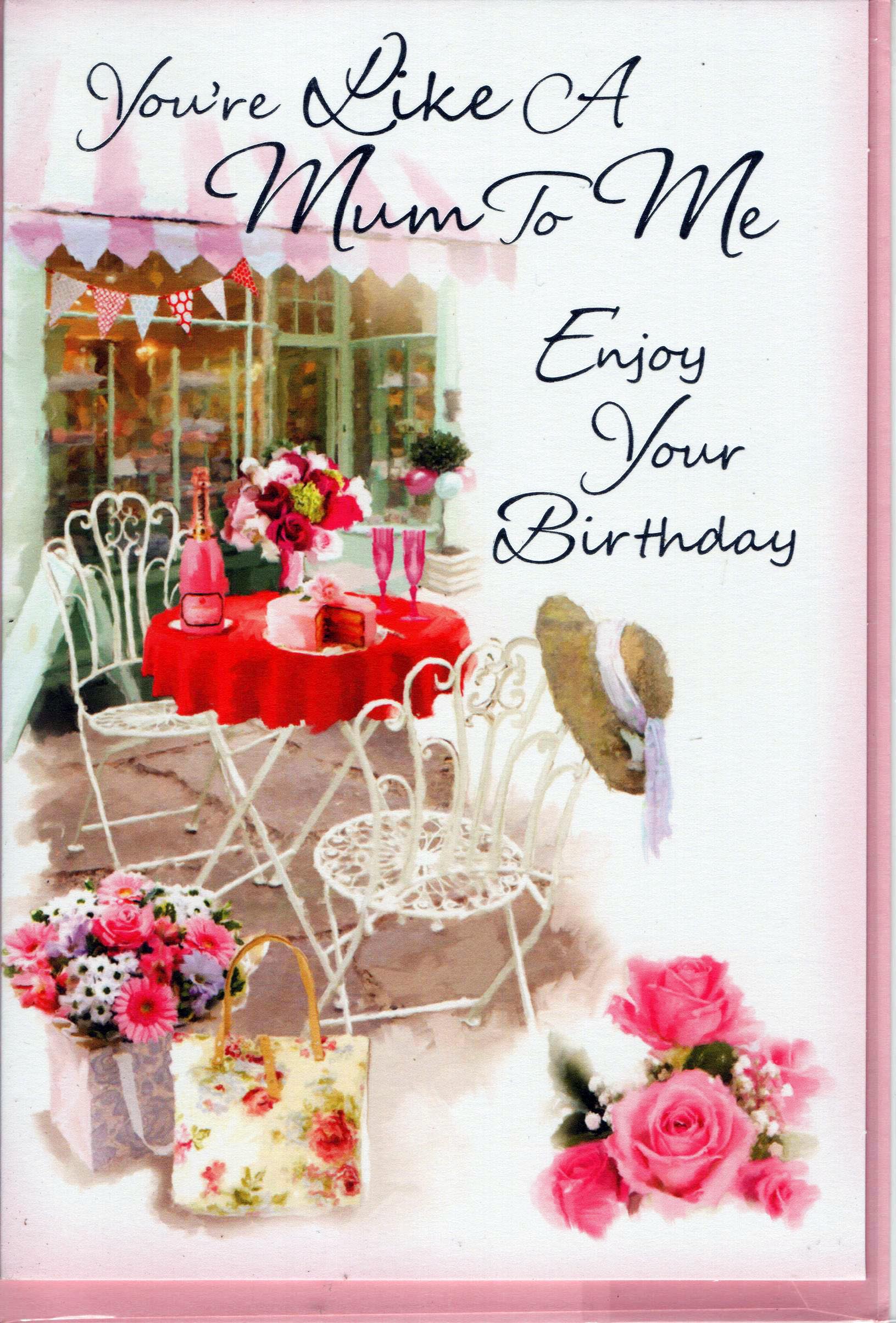 You're Like a Mum To Me Enjoy Your Birthday Greeting Card