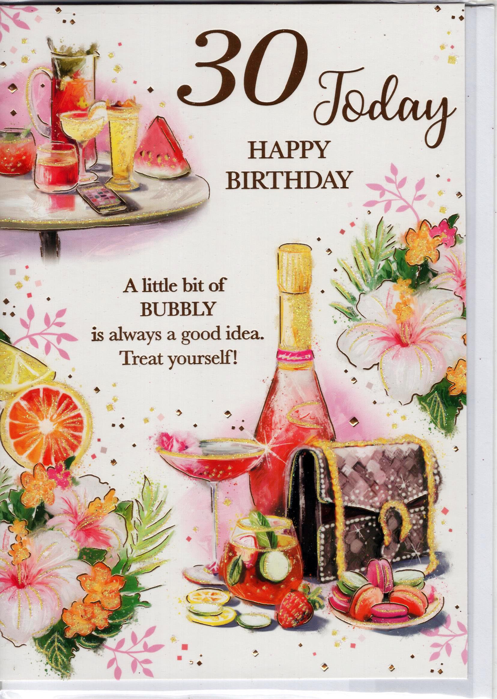 30 Today Happy Birthday Greeting Card