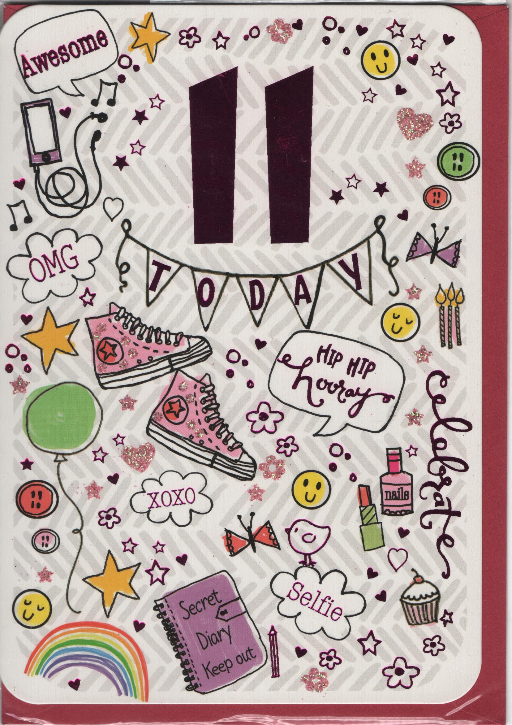 11 Today Happy Birthday Greeting Card