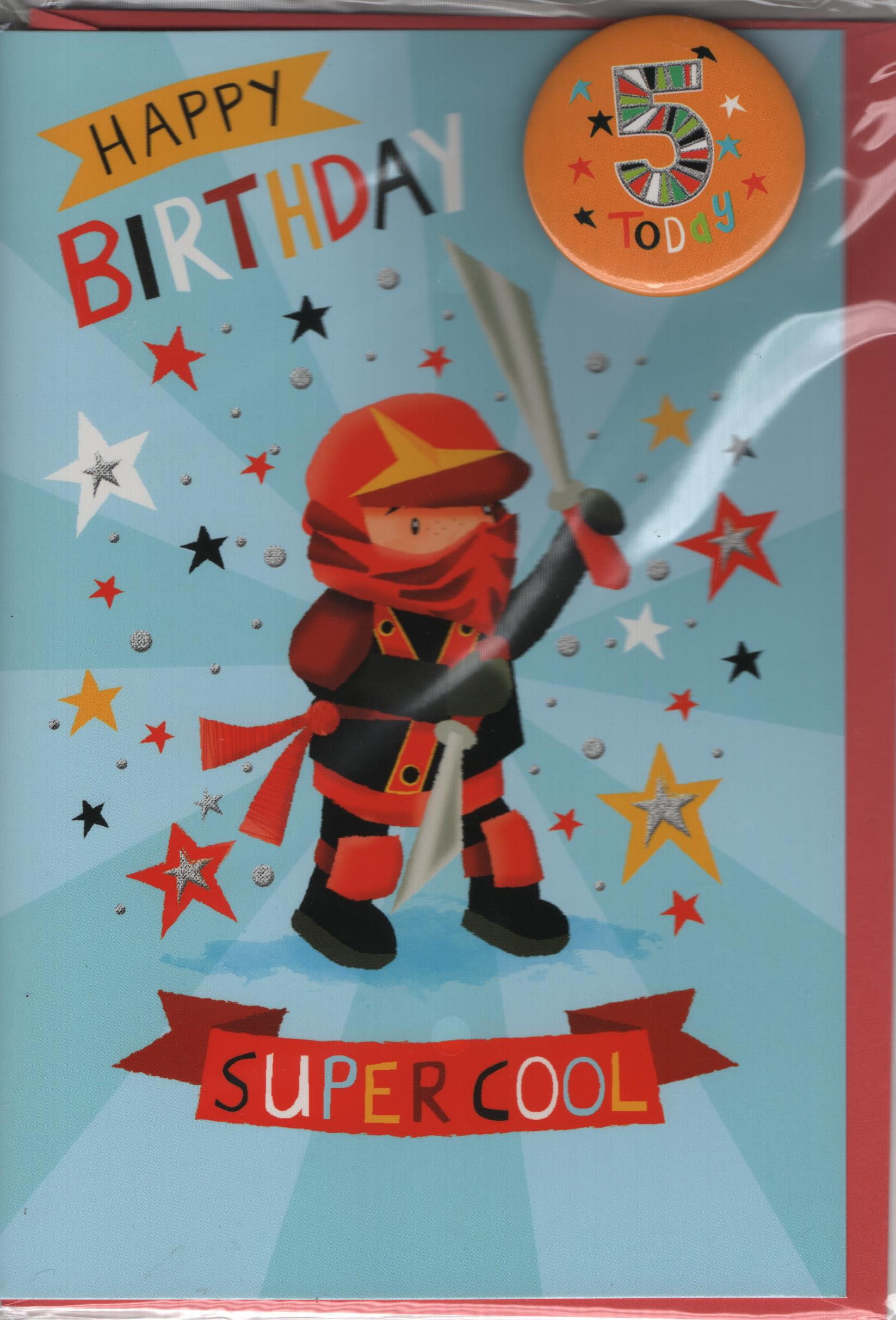 5 Today Happy Birthday Greeting Card