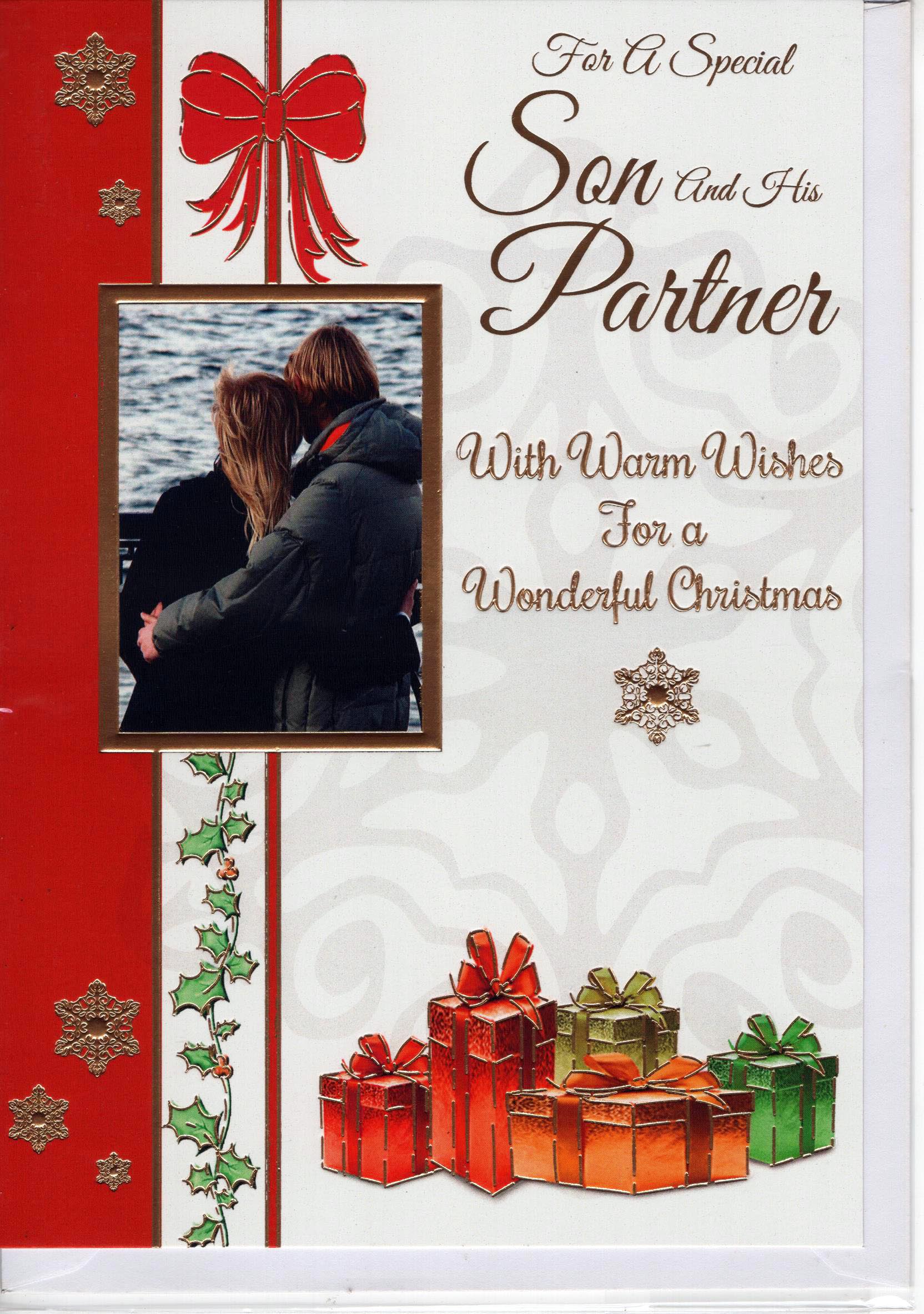 For a Special Son and His Partner With Warm Wishes for a Wonderful Christmas