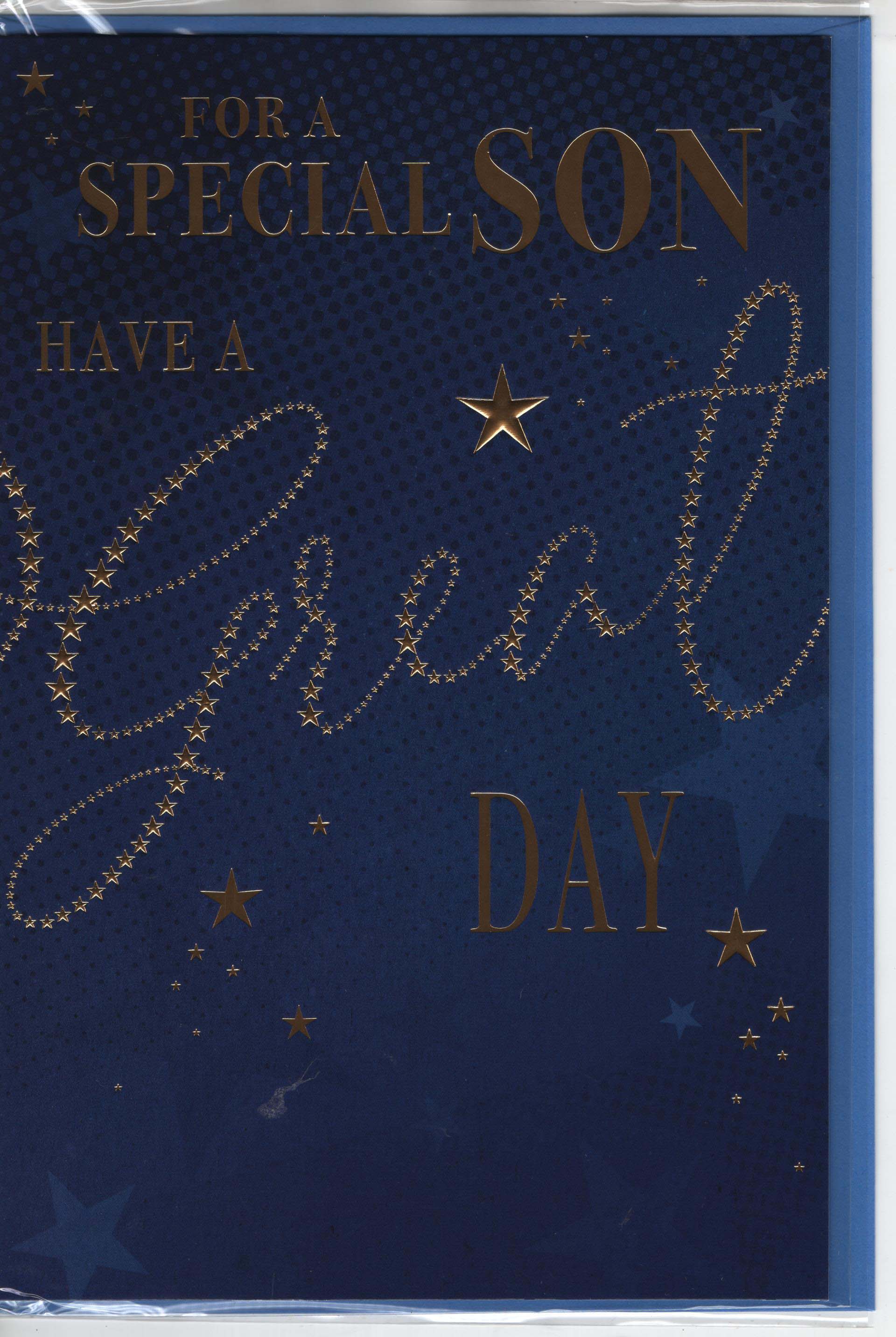 For A Special Son Have A Great Day Birthday Greeting Card