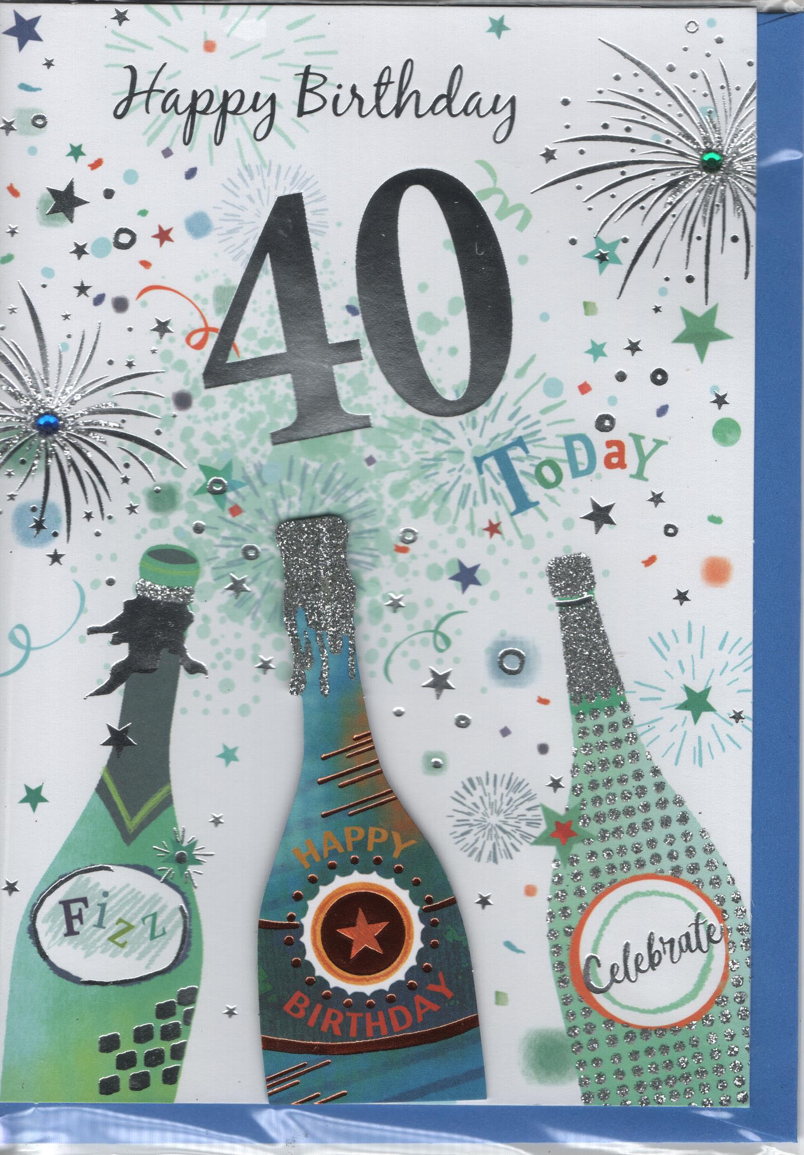 40 Today Congratulations Birthday Greeting Card