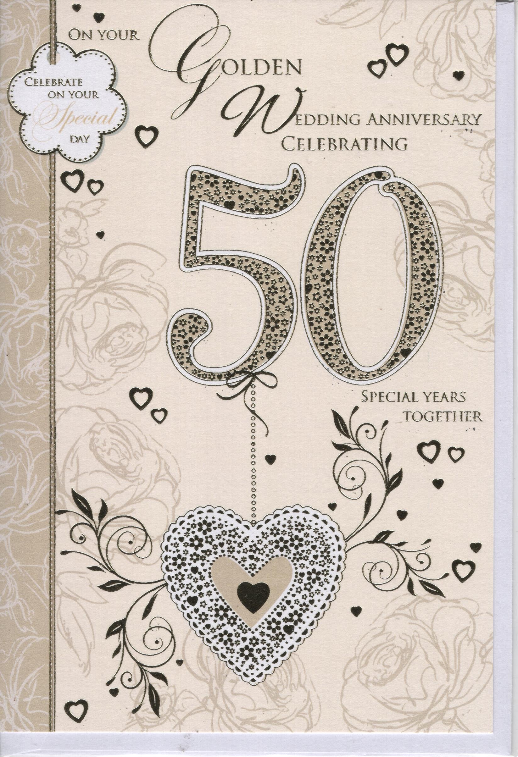 On Your Golden Wedding Anniversary Celebrating 50 Special Years Together