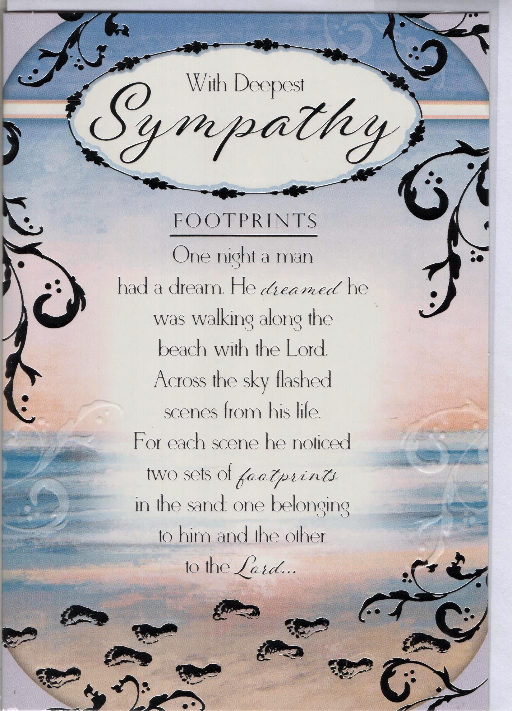 With Deepest Sympathy footprints