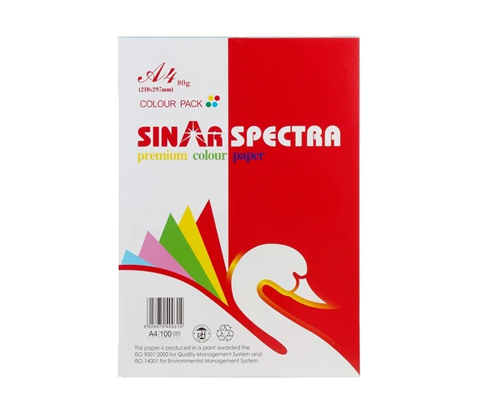 Sinar Spectra Rainbow Colour Paper Pack 100 Sheets 