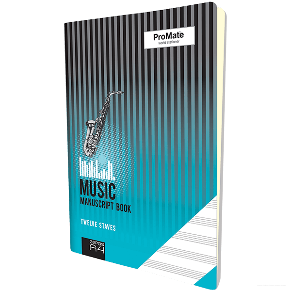 Promate A4 Music Manuscript Book 32 Pages 