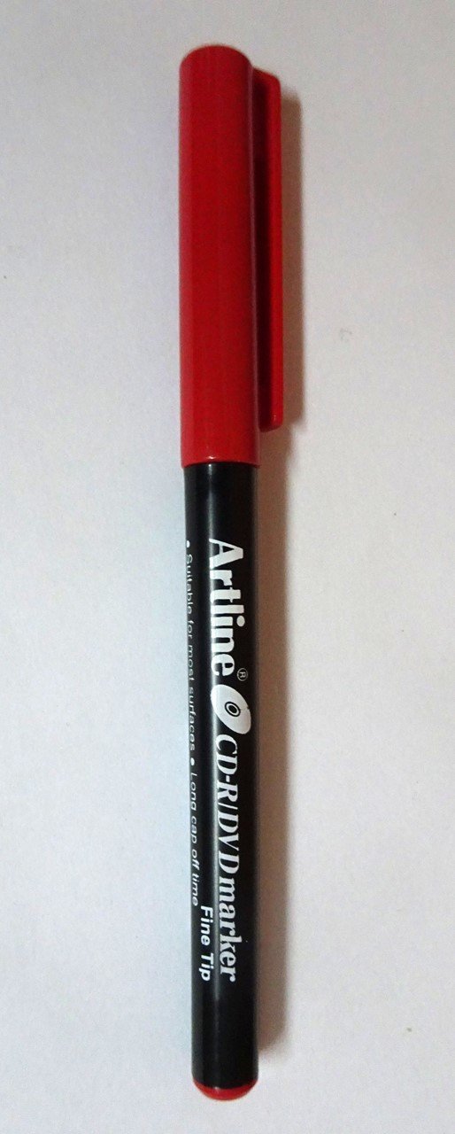 Artline CD / DVD Marker Red Pen
