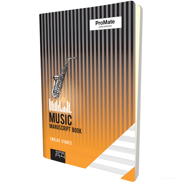 Promate A4 Music Manuscript Book 64 Pages 
