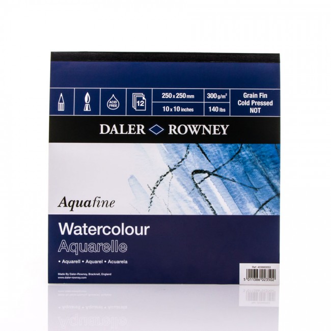 Daler Rowney 300gsm Watercolour Aquarelle 10 x10  Each paper