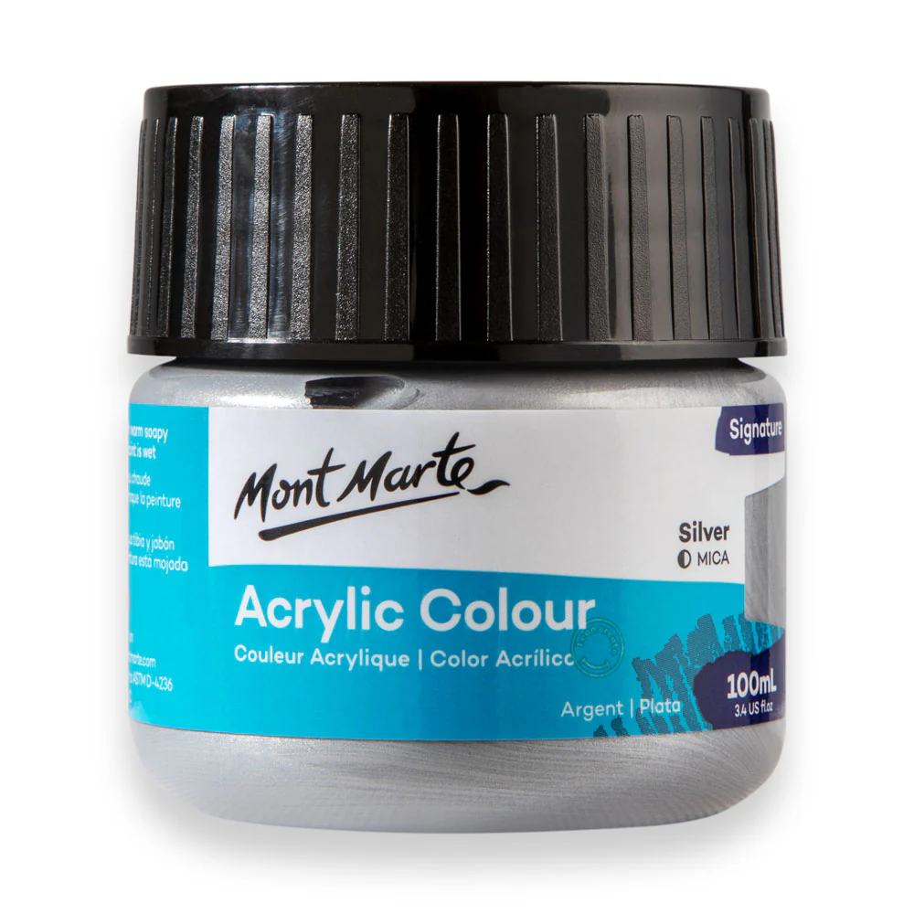 Mont Marte Signature 100ml Acrylic Colour - Silver