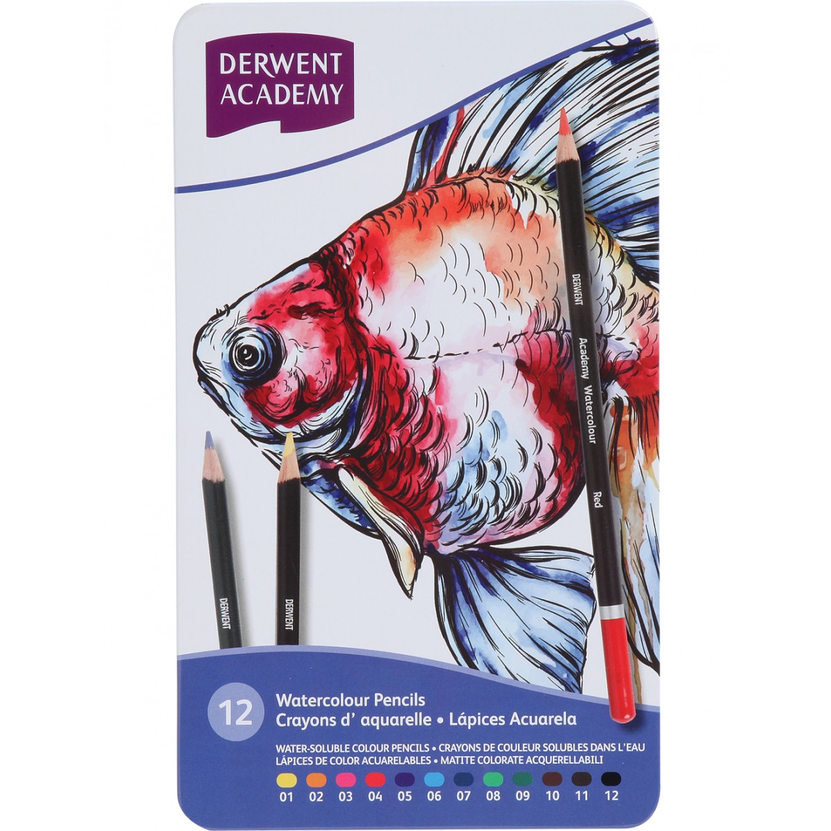 Derwent Academy 12 Watercolour Pencils