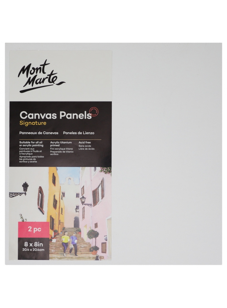 Mont Marte Canvas Panels 2pcs (20.4 X 20.4cm)