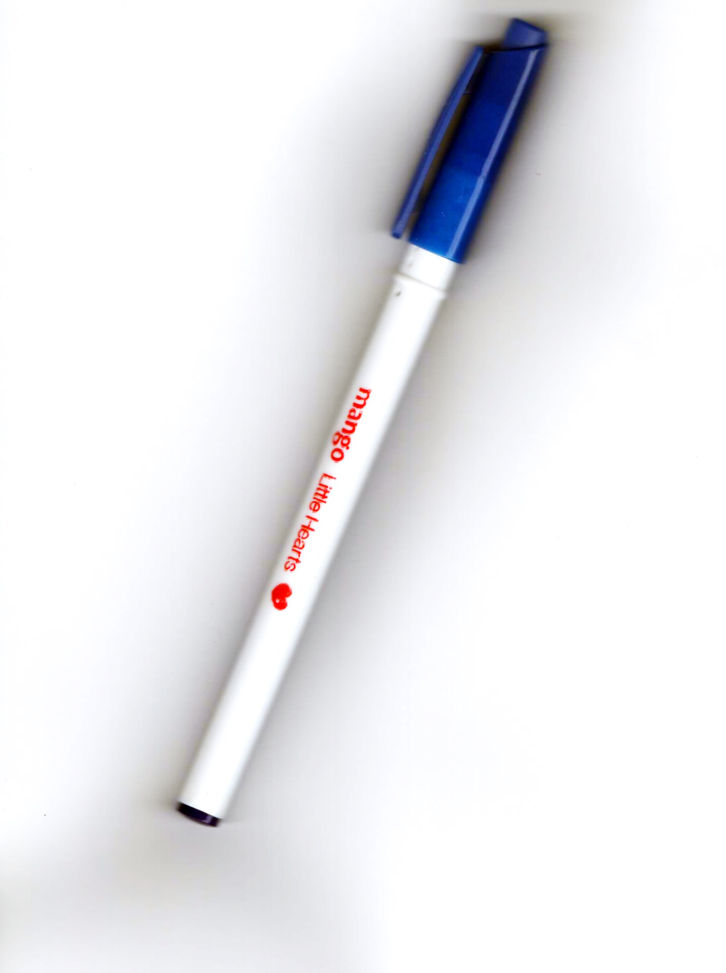 Mango Little Hearts Blue Pen