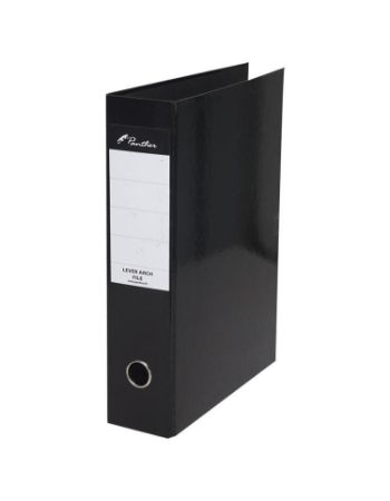 Panther Box File 75mm F4 - Lever Arch File Black (BX4008)