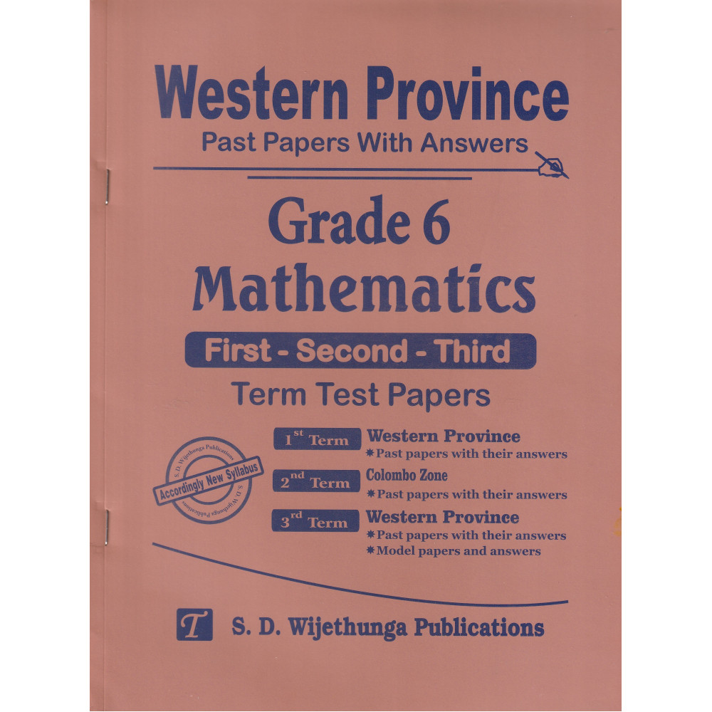 Wester Province Past Papers with Answers Grade 6 Mathematics (First-Second-Third) Term Test Papers 2017-2025