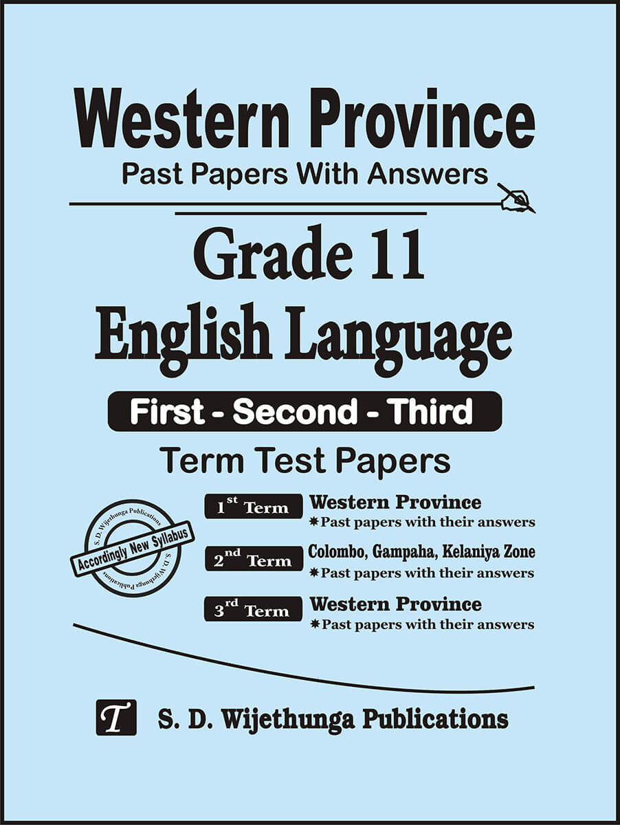 Western Province Past Papers With Answers Grade 11 English Language (First-Second-Third) Term Test Papers-2025